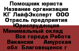 Помощник юриста › Название организации ­ КГ ЛайфЭксперт, ООО › Отрасль предприятия ­ Юриспруденция › Минимальный оклад ­ 45 000 - Все города Работа » Вакансии   . Амурская обл.,Благовещенск г.